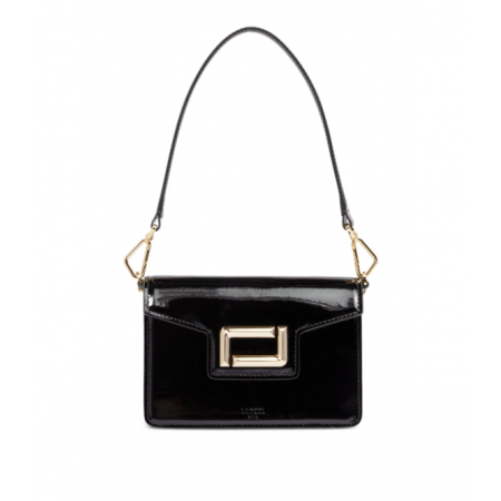 Sac Angèle vernis noir Lancel